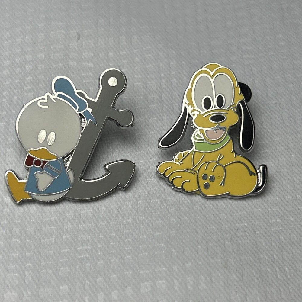 Disney Pin Baby Pluto & Baby Donald Disney Official Pin Trading 2008